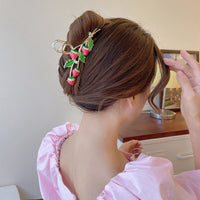 Thumbnail for Chic Enamel Strawberry Hair Claw Clip - ArtGalleryZen
