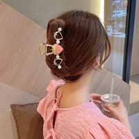 Thumbnail for Chic Enamel Strawberry Heart Hair Claw Clip - ArtGalleryZen