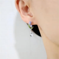 Thumbnail for Chic Enamel Tulip Dangle Earrings - ArtGalleryZen