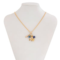 Thumbnail for Chic Evil Eye Elephant Lucky Horseshoe Pendant Cable Chain Necklace - ArtGalleryZen