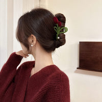 Thumbnail for Chic Flocking Tulip Chignon Claw Clip Hair Clip - ArtGalleryZen