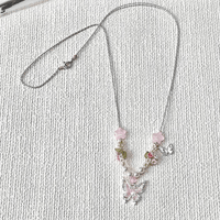 Thumbnail for Chic Floral Butterfly Necklace - ArtGalleryZen