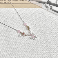 Thumbnail for Chic Floral Butterfly Necklace - ArtGalleryZen
