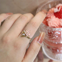 Thumbnail for Chic Floral Butterfly Pearl Ring Set - ArtGalleryZen