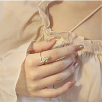 Thumbnail for Chic Floral Butterfly Pearl Ring Set - ArtGalleryZen