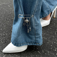 Thumbnail for Chic Floral Heart Tassel Trouser Pin - ArtGalleryZen