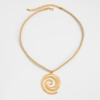 Thumbnail for Chic Flower Spiral Round Square Pendant Necklace - ArtGalleryZen