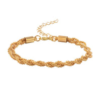 Thumbnail for Chic Gold Silver Plated Braided Chain Bracelet - ArtGalleryZen