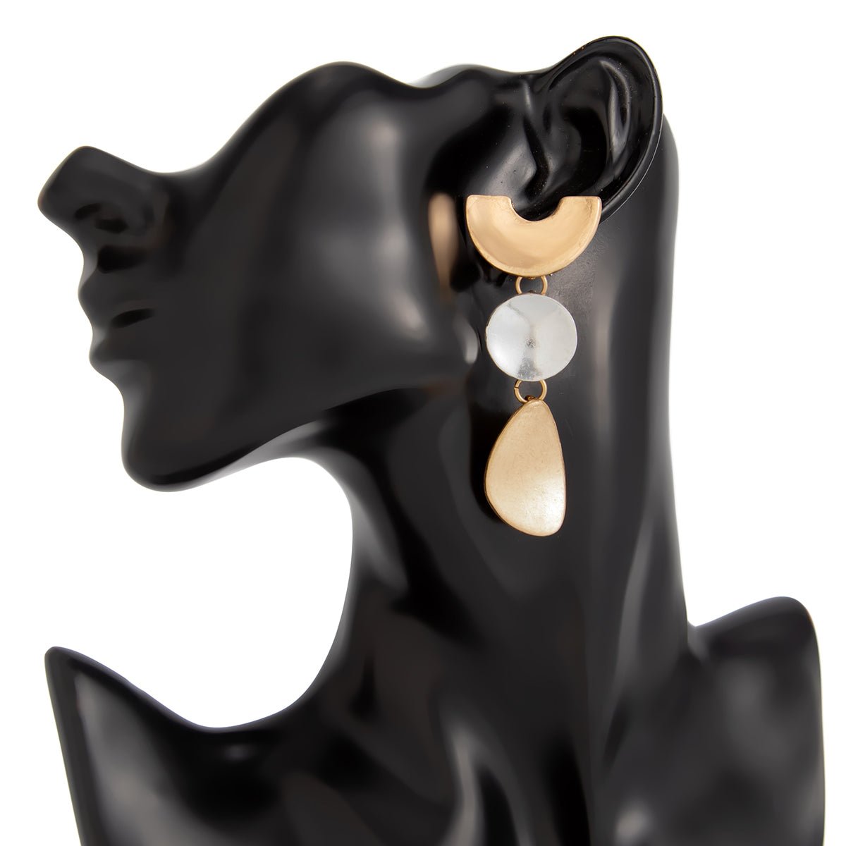 Chic Gold Silver Plated Geometric Pattern Dangle Earrings - ArtGalleryZen