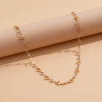 Thumbnail for Chic Gold Silver Plated Hollow Heart Long Chain Y Necklace - ArtGalleryZen