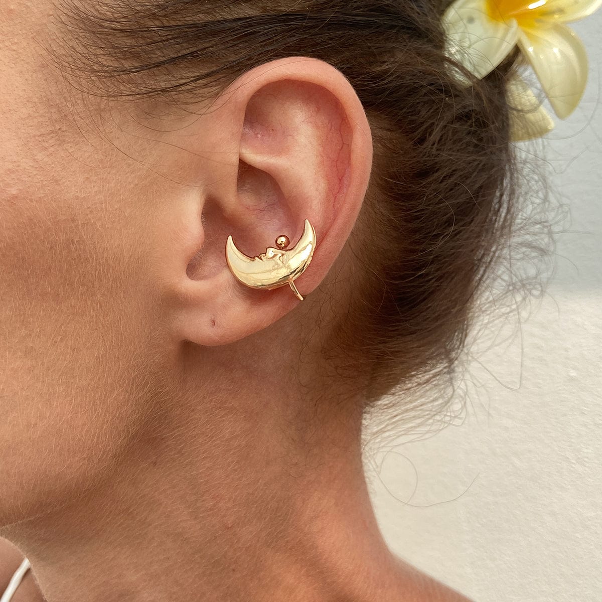 Chic Gold Silver Plated Moon Ear Cuff Earring - ArtGalleryZen