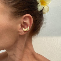 Thumbnail for Chic Gold Silver Plated Moon Ear Cuff Earring - ArtGalleryZen