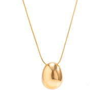 Thumbnail for Chic Gold Silver Plated Oval Pendant Necklace - ArtGalleryZen