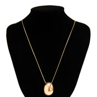 Thumbnail for Chic Gold Silver Plated Oval Pendant Necklace - ArtGalleryZen