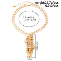 Thumbnail for Chic Gold Silver Tone Heart Tassel Cable Chain Necklace - ArtGalleryZen