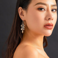 Thumbnail for Chic Gold Silver Tone Heart Tassel Earrings - ArtGalleryZen