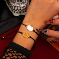 Thumbnail for Chic Halloween Pumpkin Pendant Wax Cord Bracelet Set - ArtGalleryZen