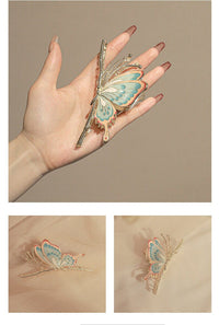 Thumbnail for Chic Handmade Colorful Enamel Butterfly Chignon Claw Clip Hair Clip - ArtGalleryZen