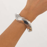 Thumbnail for Chic Irregular Curved Frosted Bangle Bracelet - ArtGalleryZen