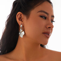 Thumbnail for Chic Irregular Pleated Square Dangle Earrings - ArtGalleryZen