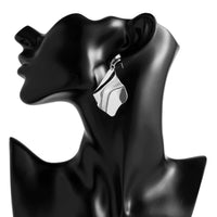 Thumbnail for Chic Irregular Pleated Square Dangle Earrings - ArtGalleryZen