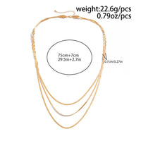 Thumbnail for Chic Layered Cross Herringbone Chain Necklace - ArtGalleryZen