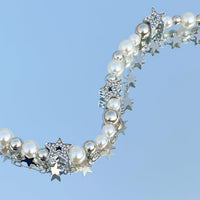 Thumbnail for Chic Layered Crystal Inlaid Star Pearl Chain Bracelet - ArtGalleryZen