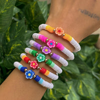 Thumbnail for Chic Layered Flower Polymer Clay Beaded Friendship Bracelet Set - ArtGalleryZen