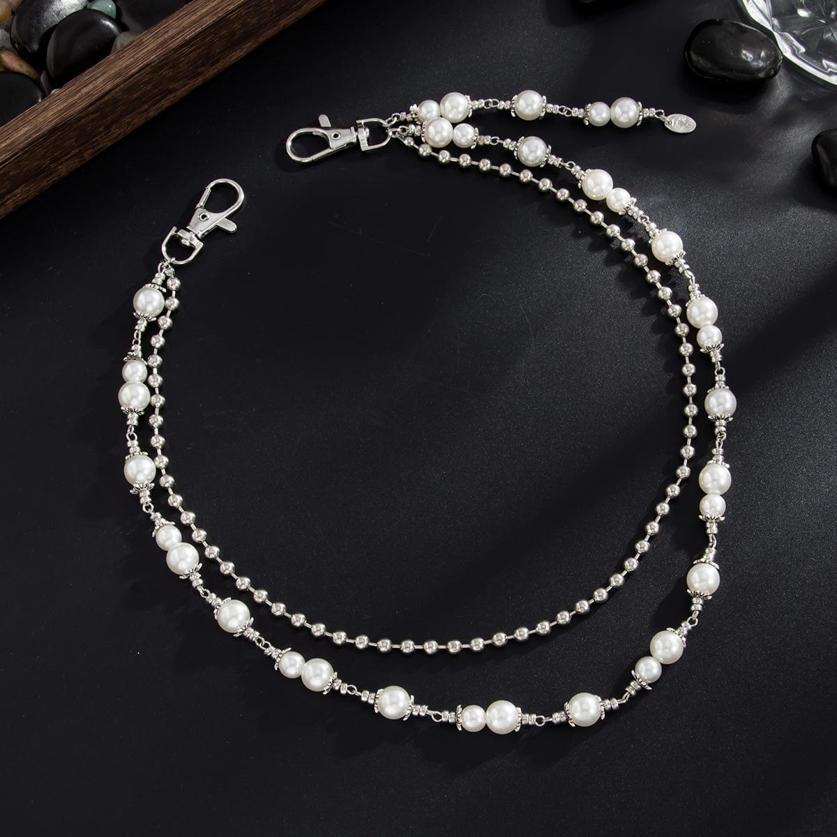 Chic Layered Pearl Trouser Chain - ArtGalleryZen
