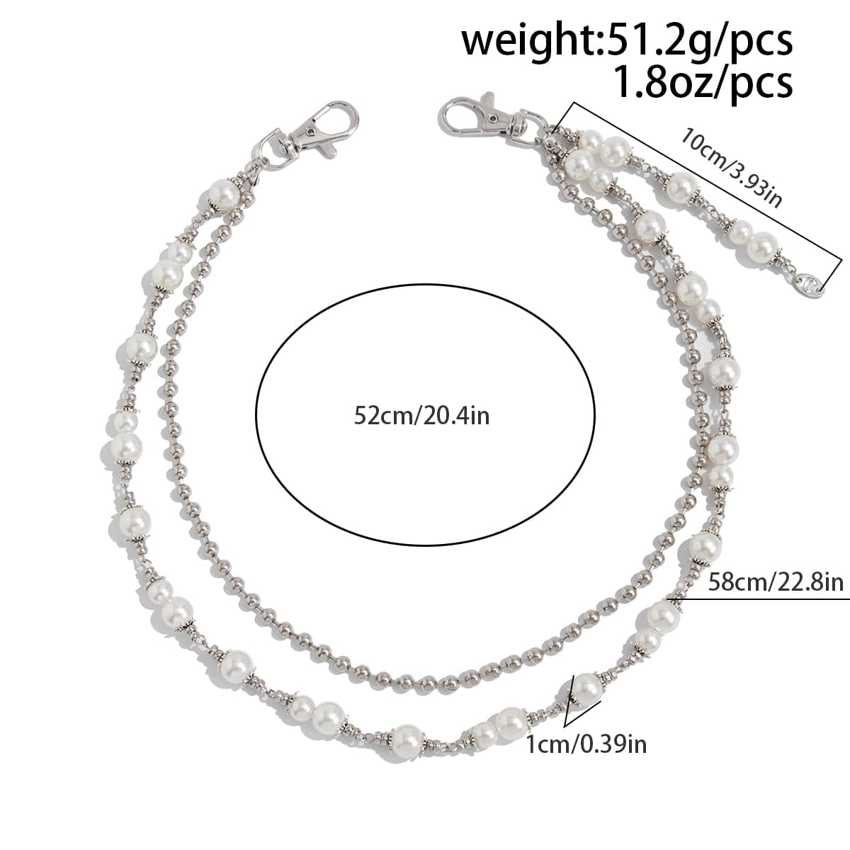 Chic Layered Pearl Trouser Chain - ArtGalleryZen