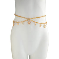 Thumbnail for Chic Layered Sun Moon Star Tassel Waist Chain - ArtGalleryZen