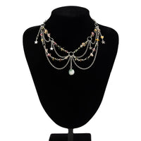 Thumbnail for Chic Layered Turquoise Stone Tassel Necklace - ArtGalleryZen