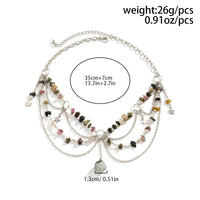 Thumbnail for Chic Layered Turquoise Stone Tassel Necklace - ArtGalleryZen