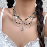 Thumbnail for Chic Layered Turquoise Stone Tassel Necklace - ArtGalleryZen