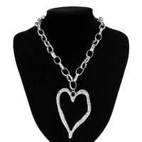 Thumbnail for Chic Liquid Heart Pendant Cable Chain Necklace - ArtGalleryZen