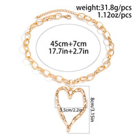 Thumbnail for Chic Liquid Heart Pendant Cable Chain Necklace - ArtGalleryZen