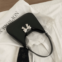 Thumbnail for Chic Metallic Bowknot Leather Shoulder Crossbody Bag - ArtGalleryZen