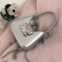 Thumbnail for Chic Metallic Bowknot Leather Shoulder Crossbody Bag - ArtGalleryZen