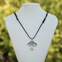 Thumbnail for Chic Mushroom Wax Cord String Necklace - ArtGalleryZen