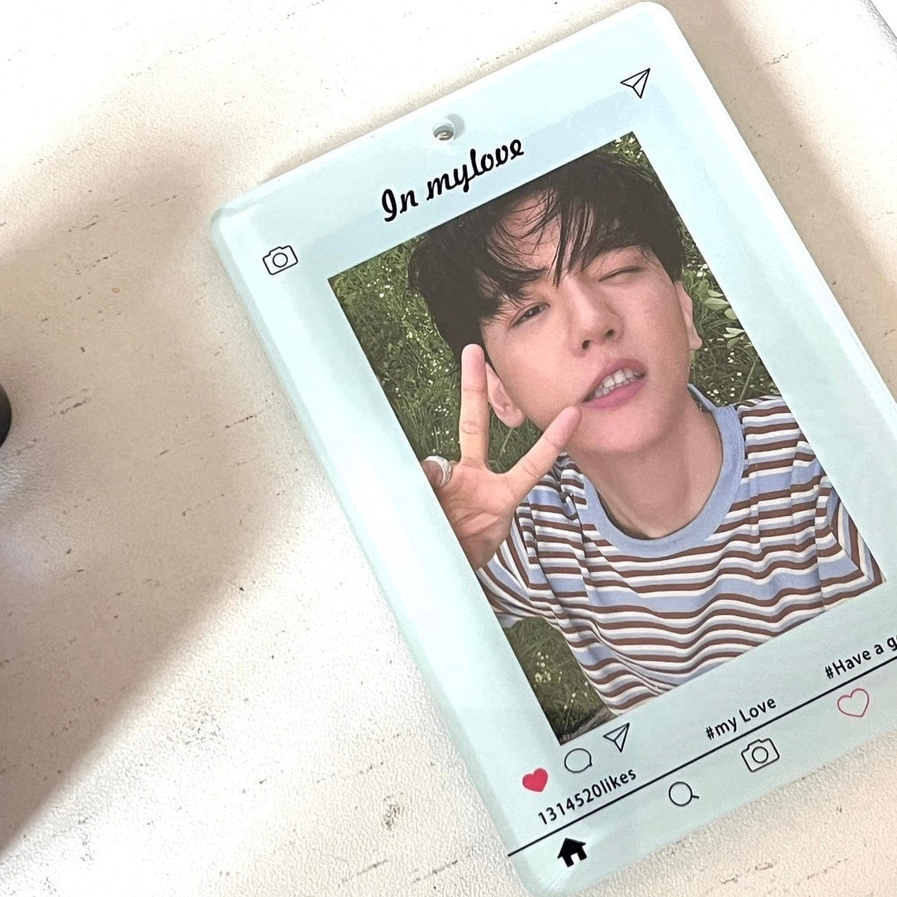 Chic My Love Kpop Keychain Acrylic Photocard Holder - ArtGalleryZen