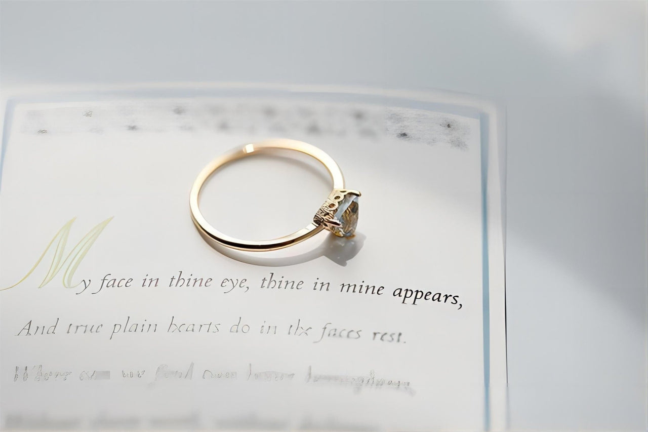 Chic Natural Turquoise Topaz Stone Ring - ArtGalleryZen