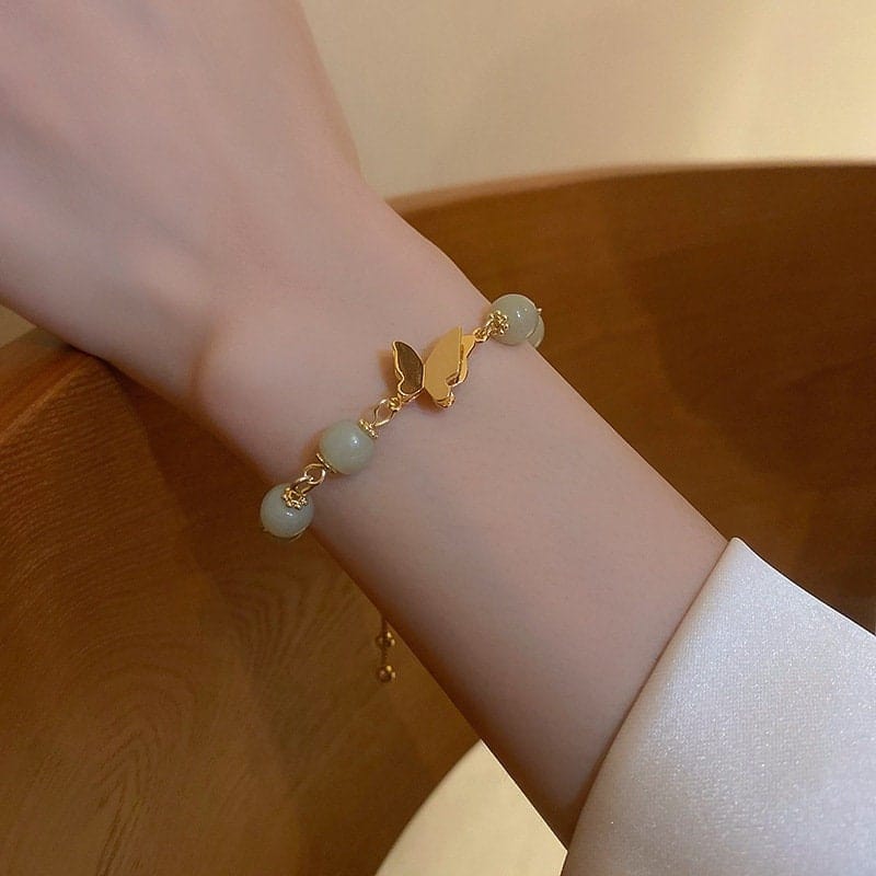 Chic Opal Healing Stone Butterfly Bracelet - ArtGalleryZen