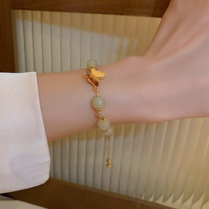 Chic Opal Healing Stone Butterfly Bracelet - ArtGalleryZen