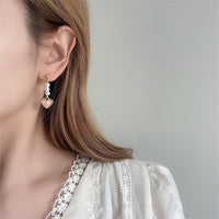 Thumbnail for Chic Pearl Heart Dangle Earrings - ArtGalleryZen