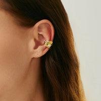 Thumbnail for Chic Pearl Inlaid Pleated Ear Wrap Earring - ArtGalleryZen