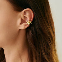 Thumbnail for Chic Pearl Inlaid Pleated Ear Wrap Earring - ArtGalleryZen
