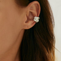 Thumbnail for Chic Pearl Inlaid Pleated Ear Wrap Earring - ArtGalleryZen