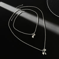 Thumbnail for Chic Pearl Round Disk Pendant Ball Chain Necklace Set - ArtGalleryZen