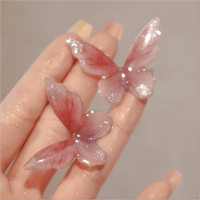Thumbnail for Chic Pink Butterfly Dangle Earrings - ArtGalleryZen