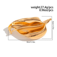 Thumbnail for Chic Pleated Leaf Pin Brooch - ArtGalleryZen